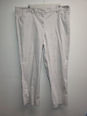 Jones New York Signature Stretch Wide Leg Pants Women's Size 16 Cream Ivory